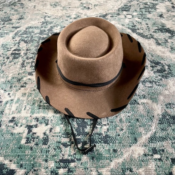 M&F Western Products 100% Wool Cowboy Hat Whip Stitch Woody Style Kids Medium - Picture 2 of 9